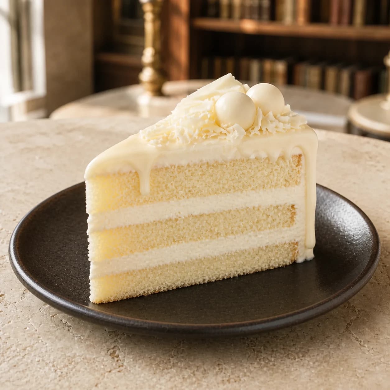 Lát Bánh Ganache Sô-cô-la Trắng