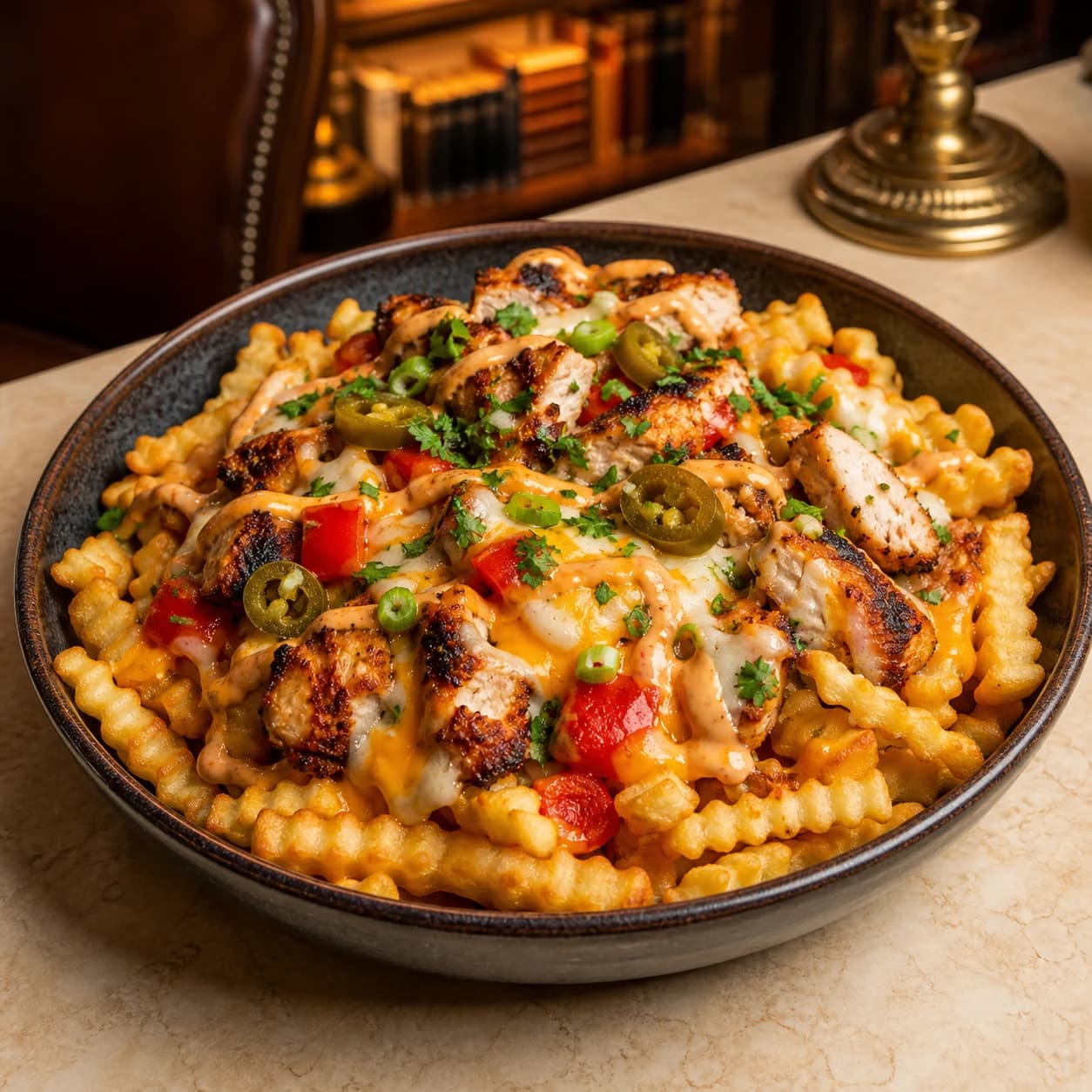 Loaded Fries Gà Nướng