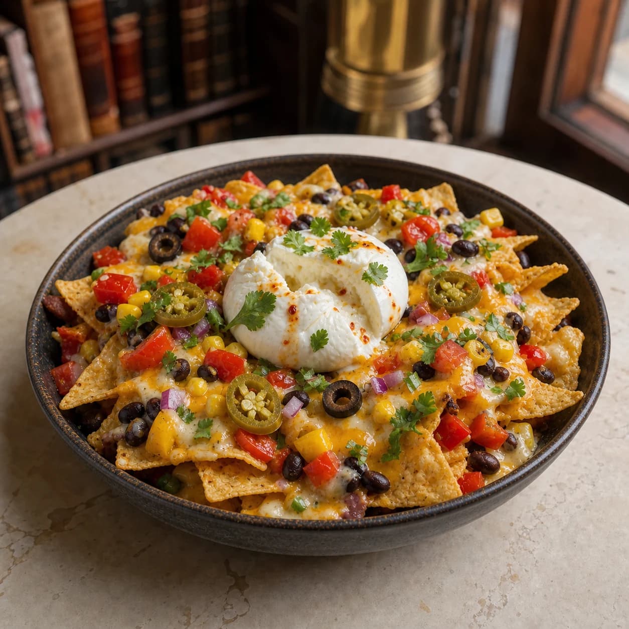 Nachos Rau Củ Phô Mai Burrata (Chay)